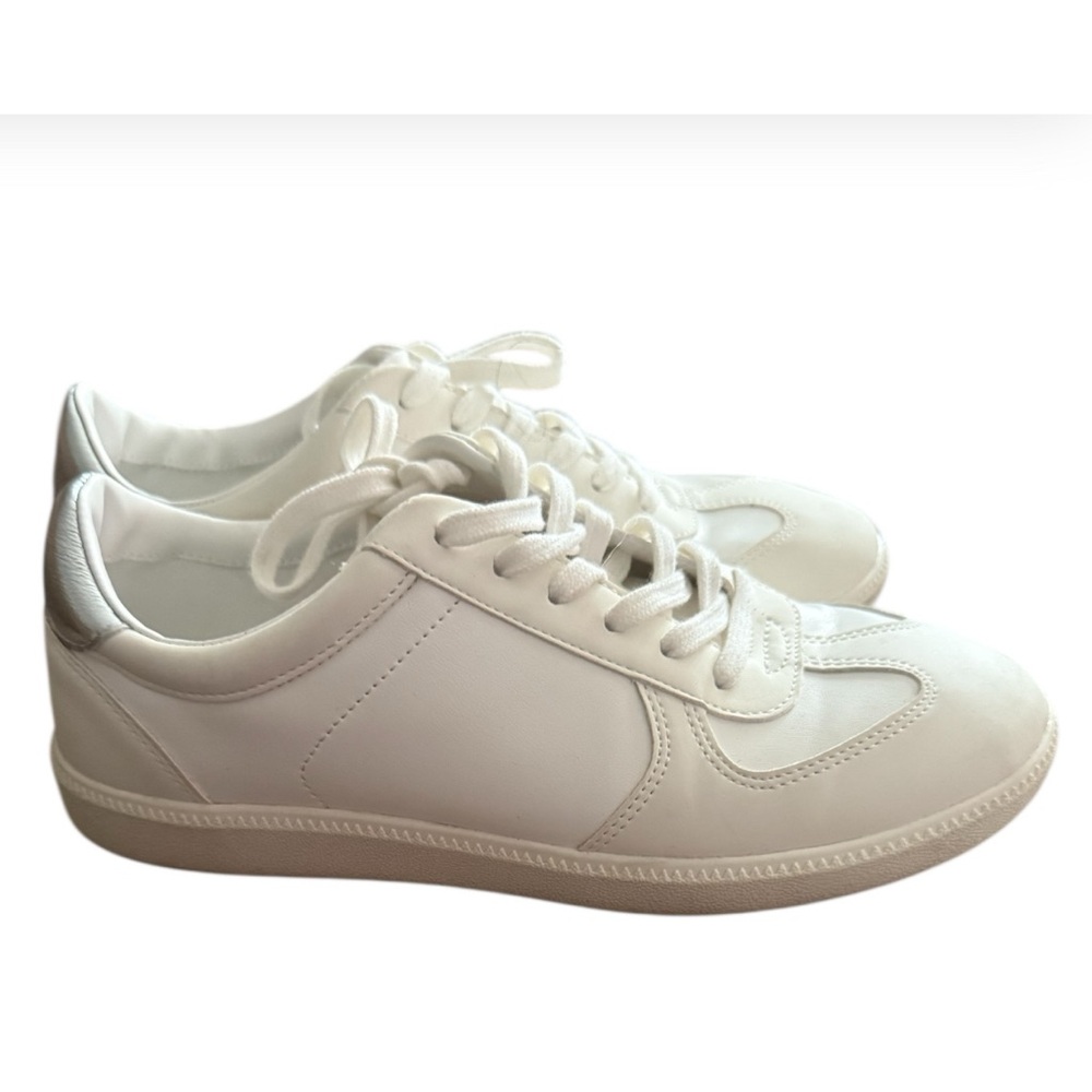 J.Crew Womens City Tour Sneakers Trainers Shoes in White Silver Size 9 CA764